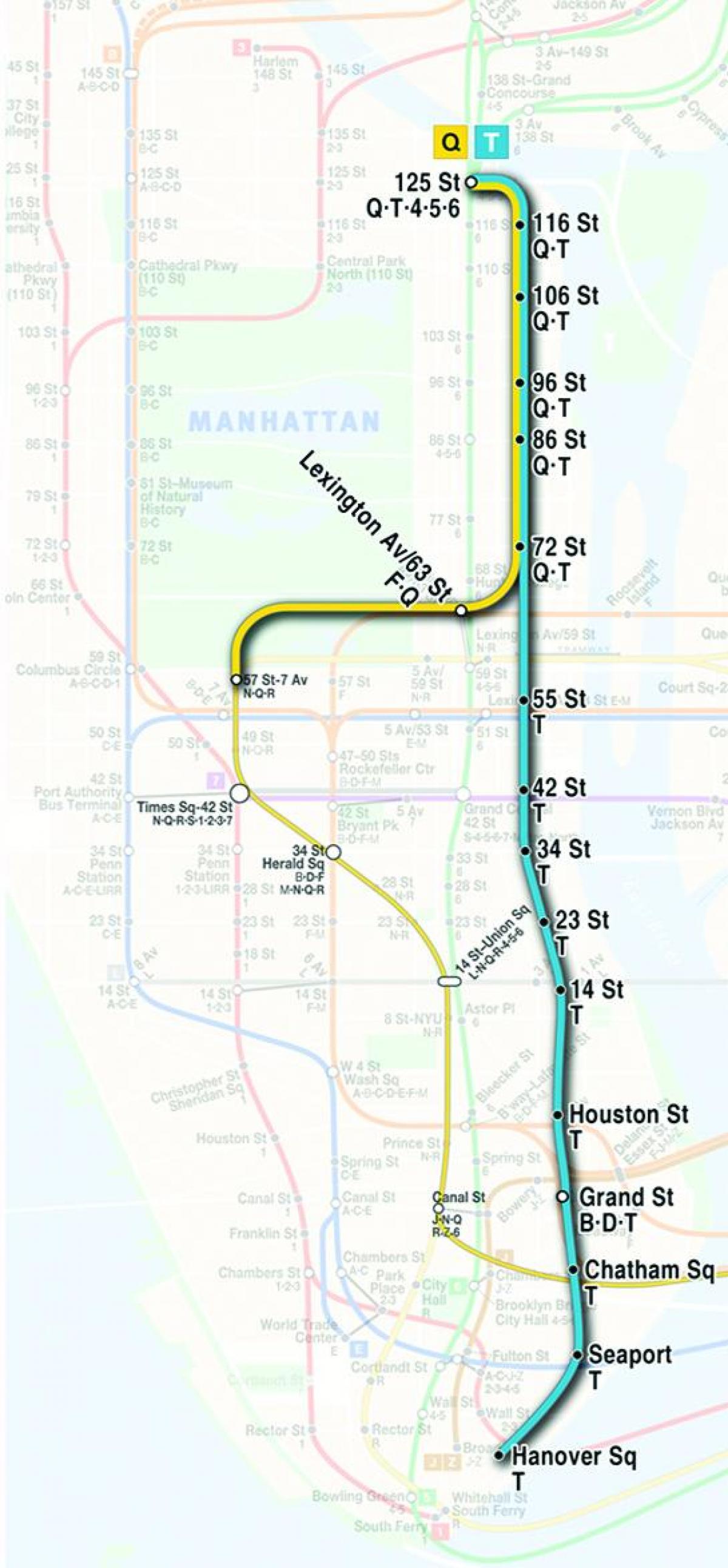 karta metroa second avenue