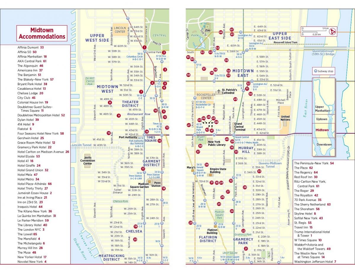 izletnički karta za ispis na Manhattanu