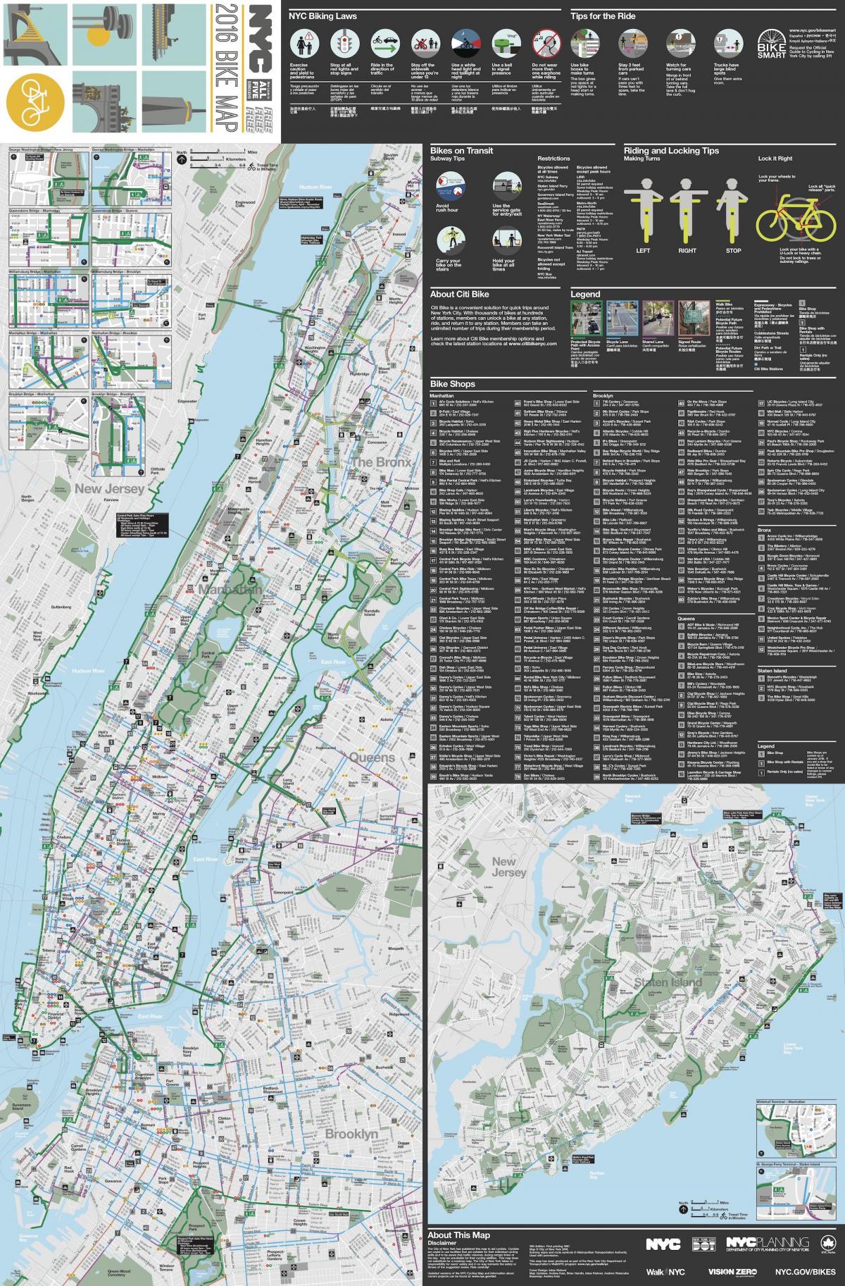 Bicikl Manhattan traka na karti