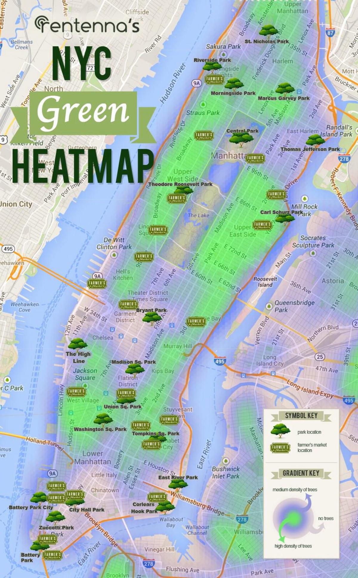kartica Manhattan parkovi
