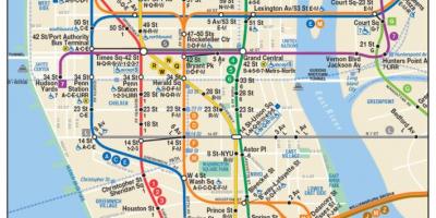 Karta za metro u donjem Manhattanu