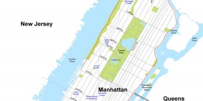 Karta otoka Manhattan u New Yorku