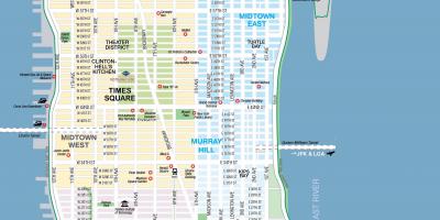 Slobodan ispis karte Manhattan, New York