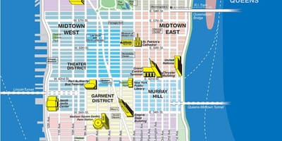 Karta aveniji na Manhattanu